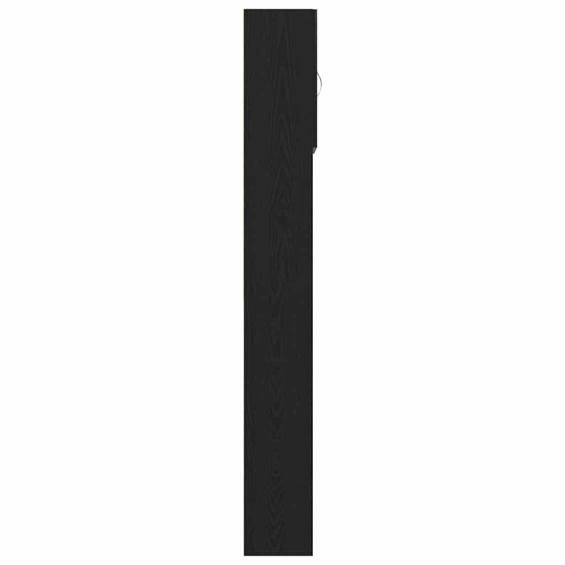 Waschmaschinenschrank Schwarz Eichen-Optik 64x24x190 cm
