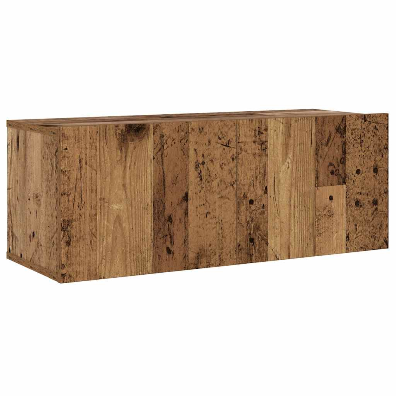 8-tlg. TV-Schrank-Set Wandmontage Altholz-Optik Holzwerkstoff