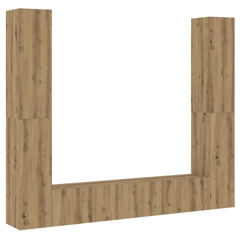 TV-Wandschränke 6 Stk. Artisan-Eiche Holzwerkstoff