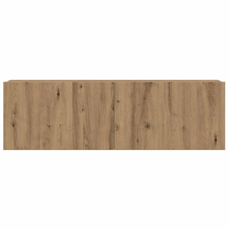 4-tlg. TV-Schrank-Set Wandmontage Artisan-Eiche Holzwerkstoff