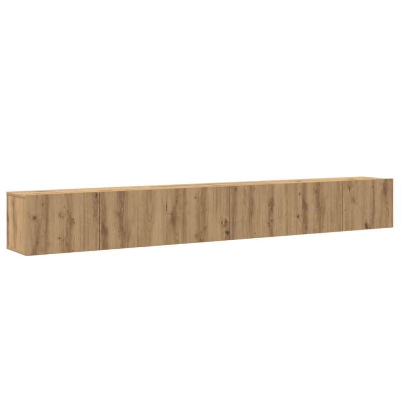3-tlg. TV-Schrank-Set Wandmontage Artisan-Eiche Holzwerkstoff