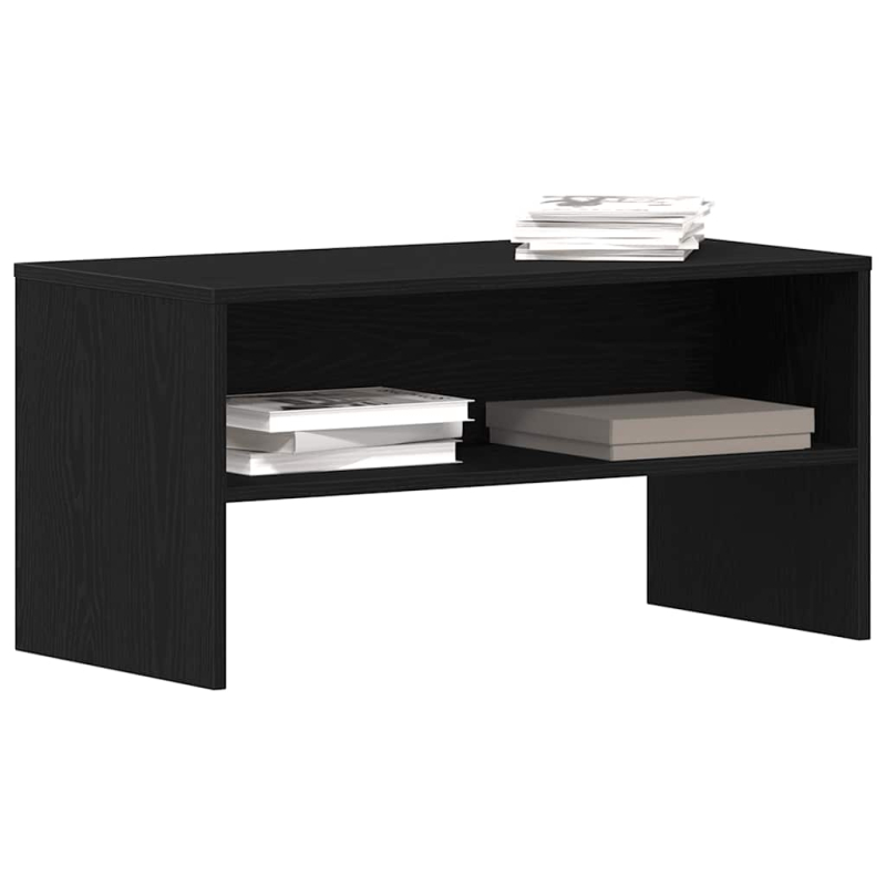 TV-Schrank Schwarz Eiche-Optik 80x40x40 cm Holzwerkstoff