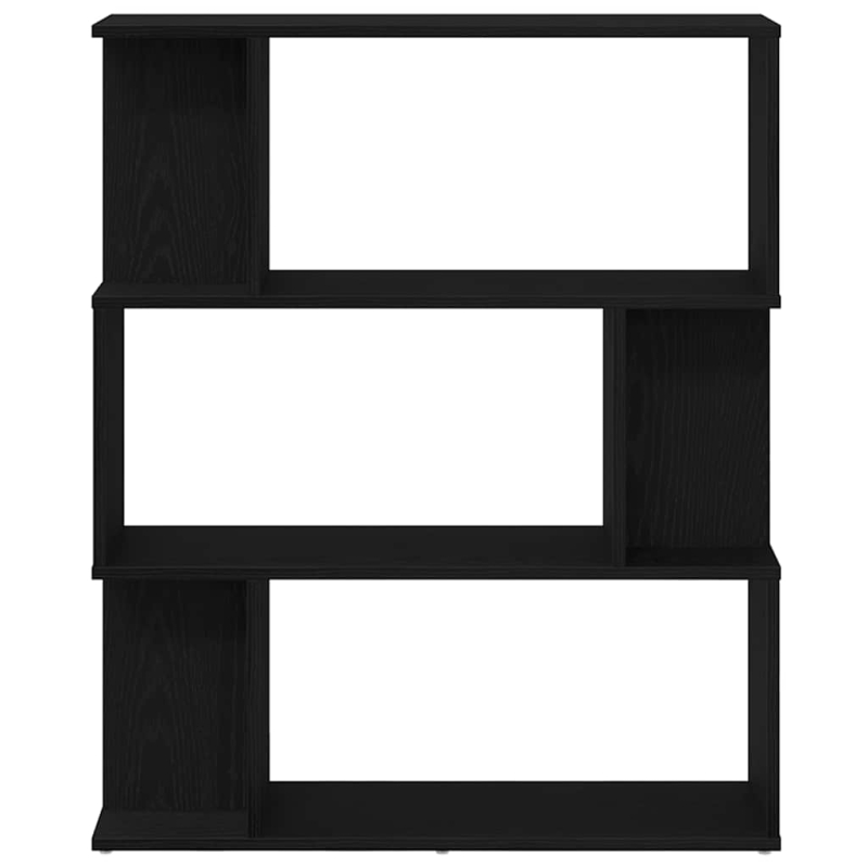 Bücherregal Schwarz Eichen-Optik 80x24x96 cm Holzwerkstoff