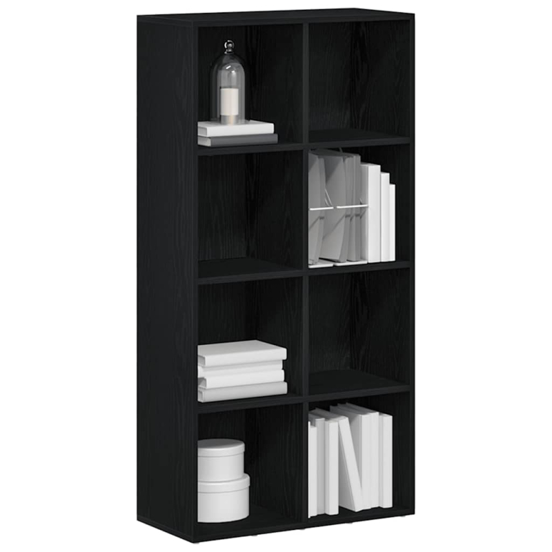 Bücherregal Schwarz Eichen-Optik 66x30x130 cm Holzwerkstoff