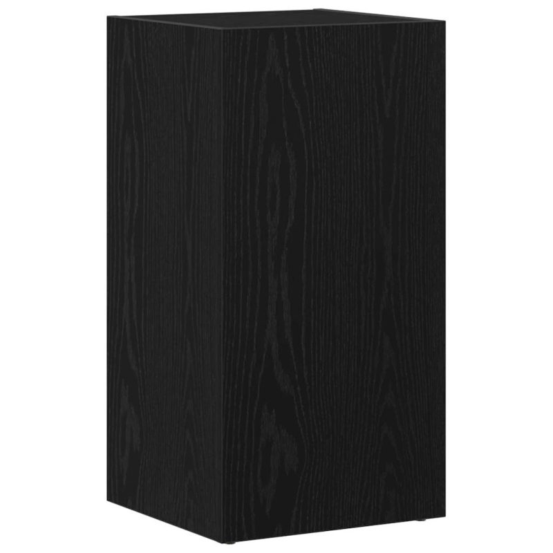 LP-Aufbewahrungsbox Schwarz Eichen-Optik 71x34x36cm