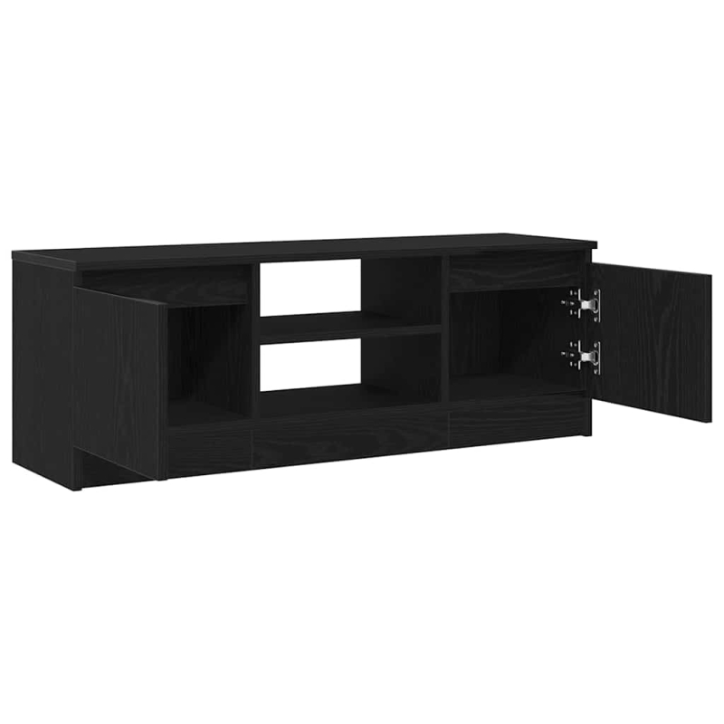 TV-Schrank Schwarz Eichen-Optik 102x30x36 cm Holzwerkstoff