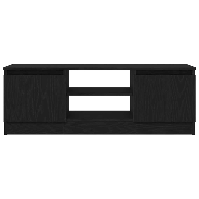 TV-Schrank Schwarz Eichen-Optik 102x30x36 cm Holzwerkstoff