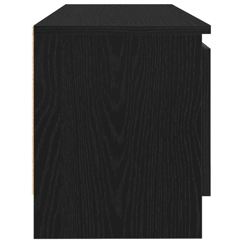 TV-Schrank Schwarz Eichen-Optik 102x30x36 cm Holzwerkstoff