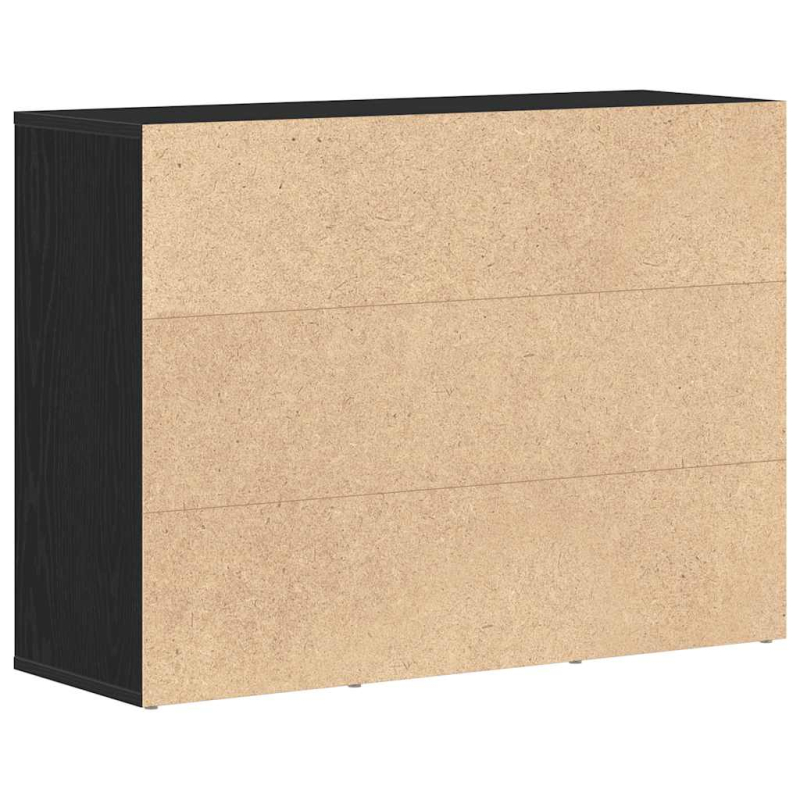 Sideboard Schwarz Eichen-Optik 88x30x64 cm Holzwerkstoff