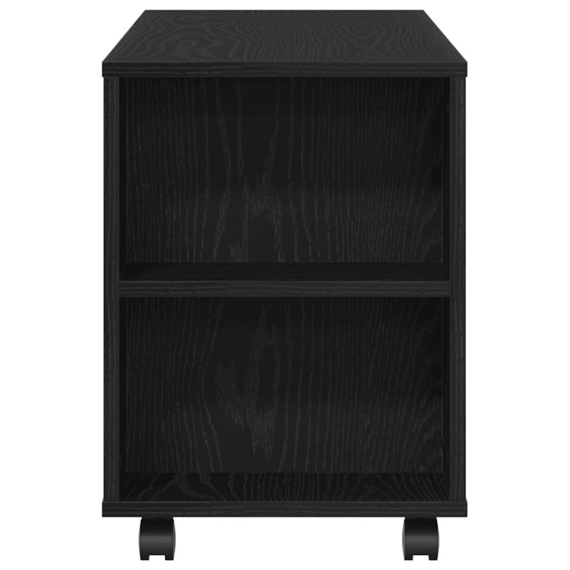 TV-Schrank mit Rollen Schwarz Eichen-Optik 102x34,5x43cm