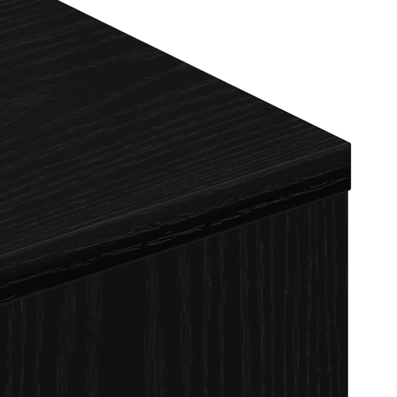 TV-Schrank mit Rollen Schwarz Eichen-Optik 102x34,5x43cm