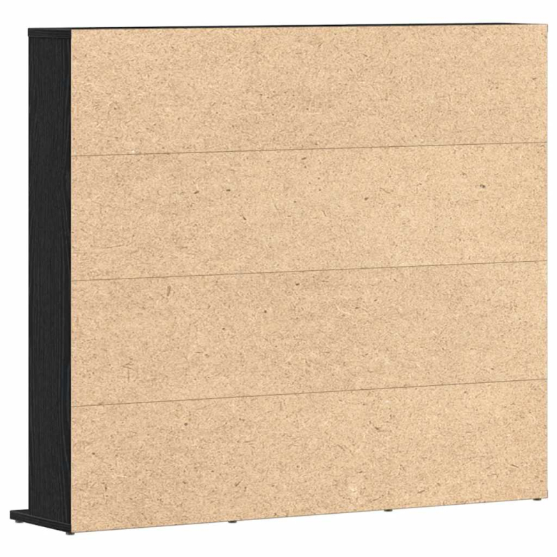 CD-Schrank Schwarz Eichen-Optik 100,5x23x89,5 cm Holzwerkstoff