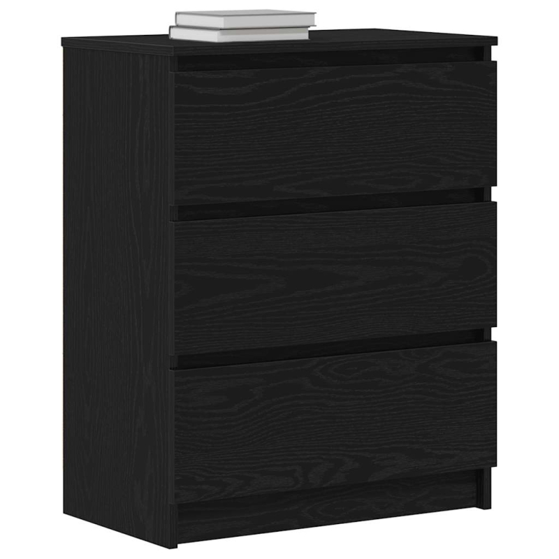 Sideboard Schwarz Eichen-Optik 60x35x76 cm Holzwerkstoff