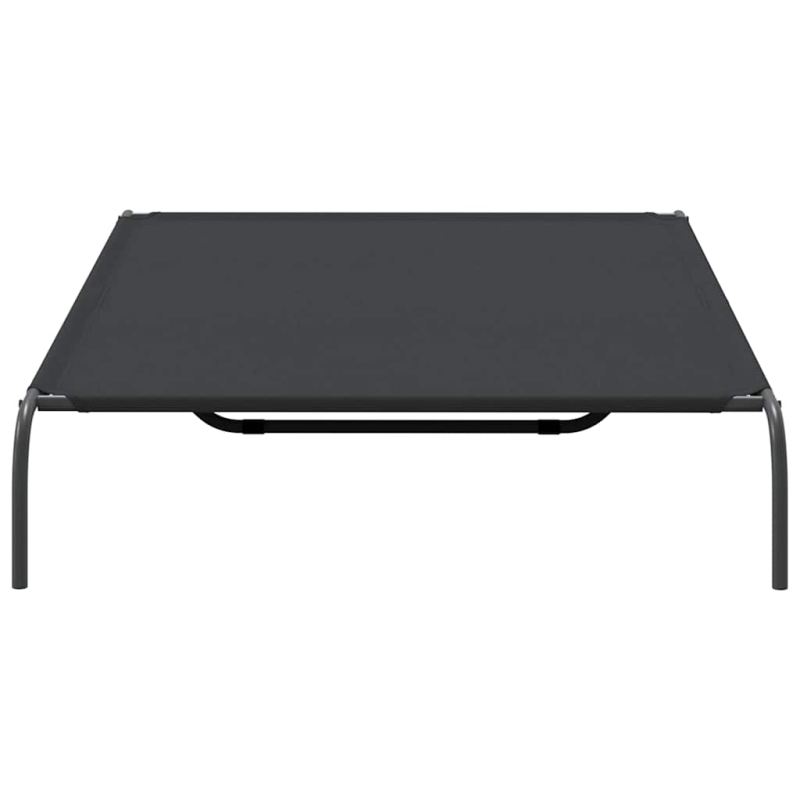 Hundebett Erhöht Schwarz 150x90x20 cm Oxford-Gewebe und Stahl