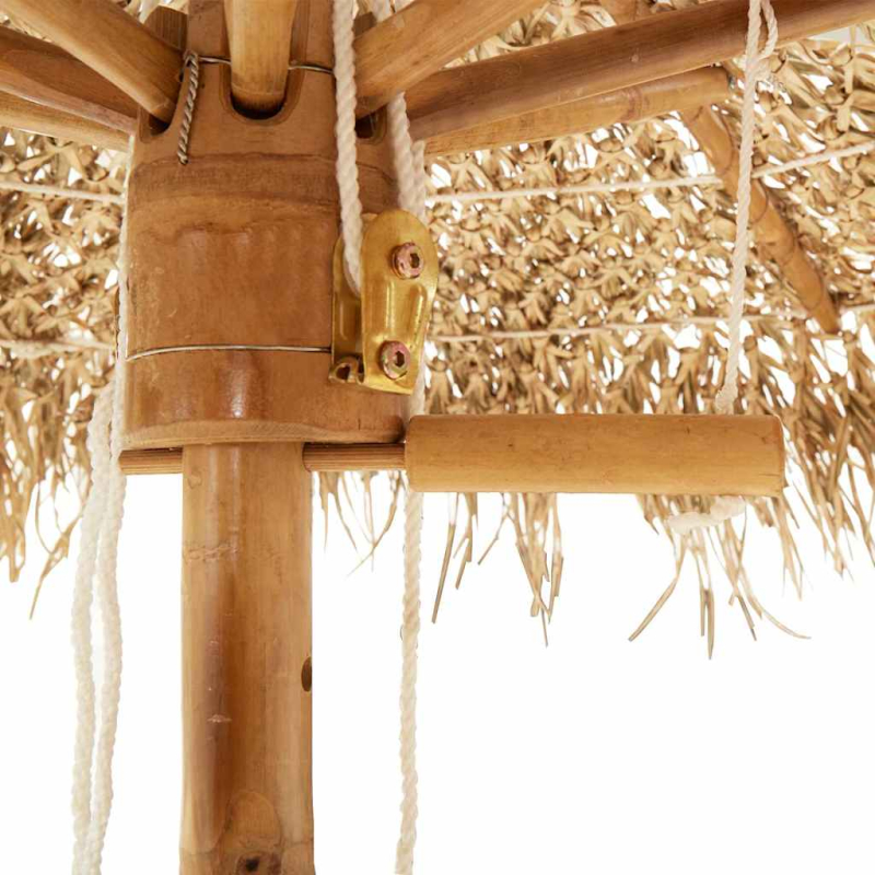 Tiki-Schirm mit Bananenblatt-Dach 240 cm Bambus