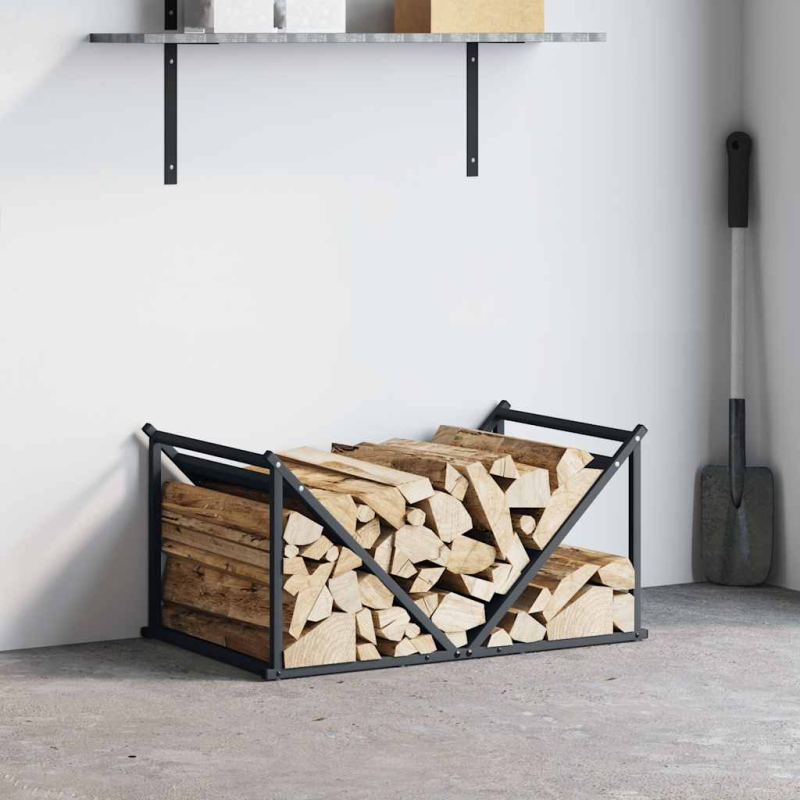 Brennholzregal Anthrazit 70x43x34,5 cm Kaltgewalzter Stahl