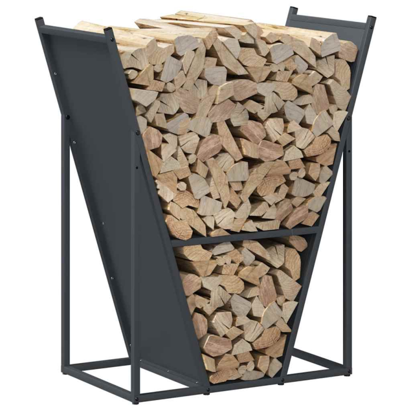 Brennholzregal Anthrazit 69,5x35x81 cm Kaltgewalzter Stahl