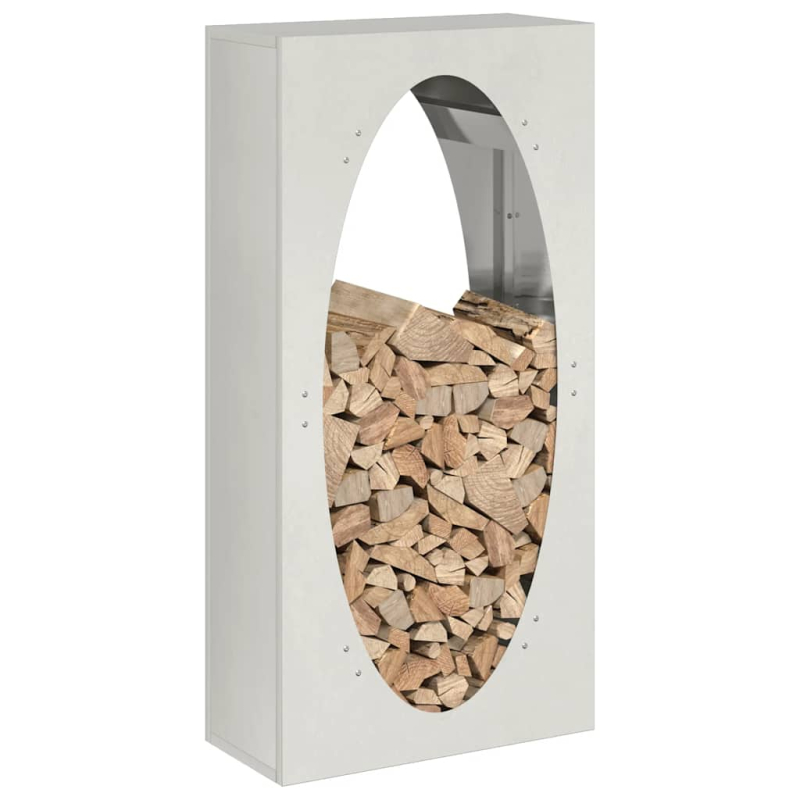 Brennholzregal 50x23x100 cm Edelstahl