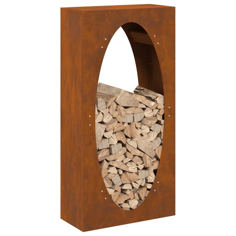 Brennholzregal 50x23x100 cm Wetterfester Stahl