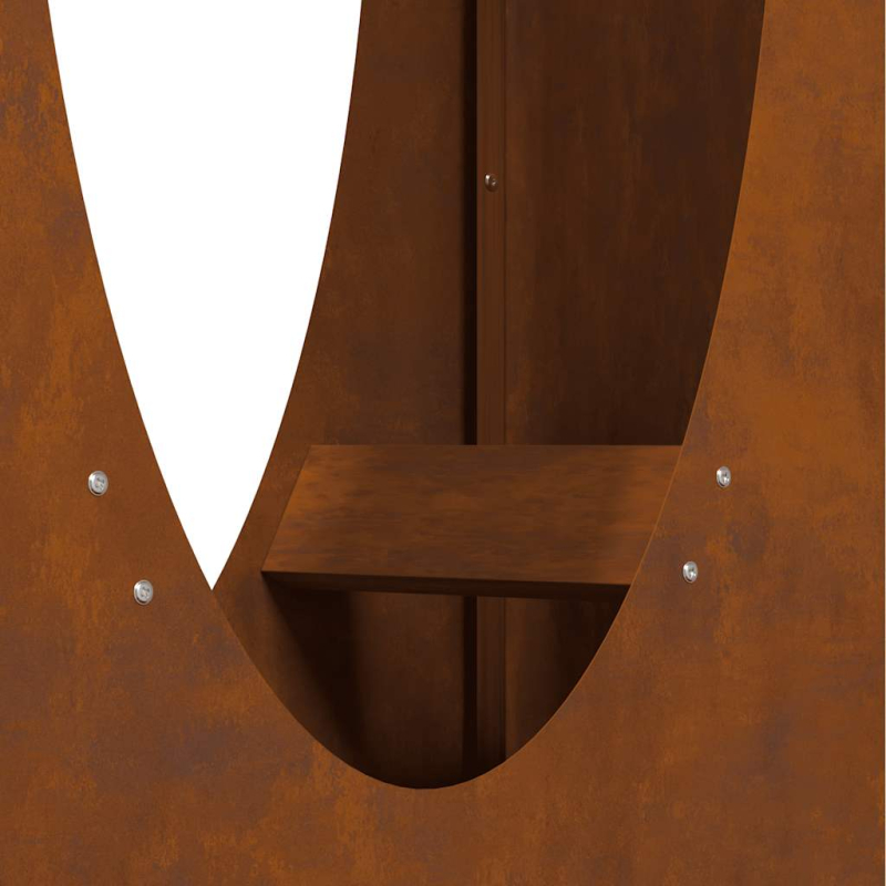 Brennholzregal 50x23x100 cm Wetterfester Stahl