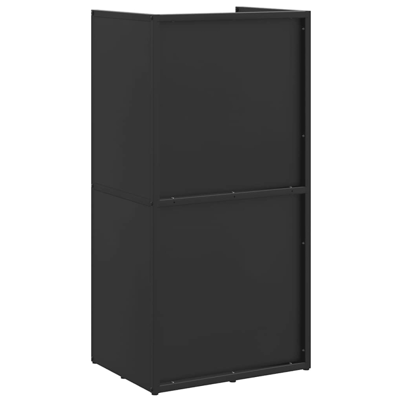 Brennholzregal Schwarz 40x30x80 cm Kaltgewalzter Stahl