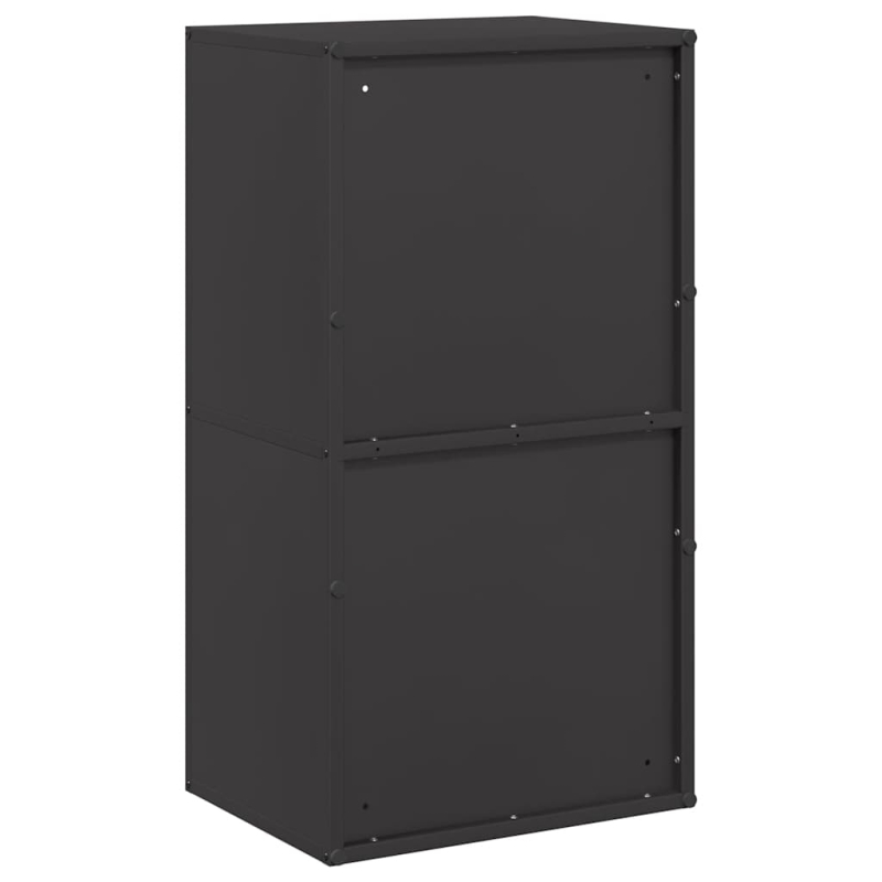 Brennholzregal Schwarz 40x30x75 cm Kaltgewalzter Stahl