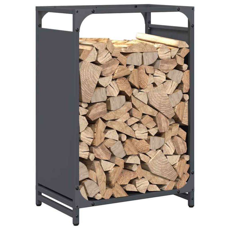 Brennholzregal Anthrazit 44x28x65 cm Kaltgewalzter Stahl