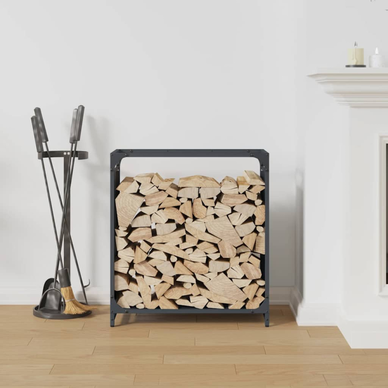 Brennholzregal Anthrazit 60x28x65 cm Kaltgewalzter Stahl
