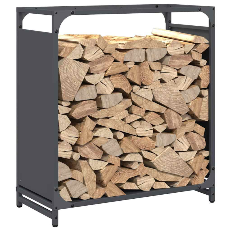 Brennholzregal Anthrazit 60x28x65 cm Kaltgewalzter Stahl