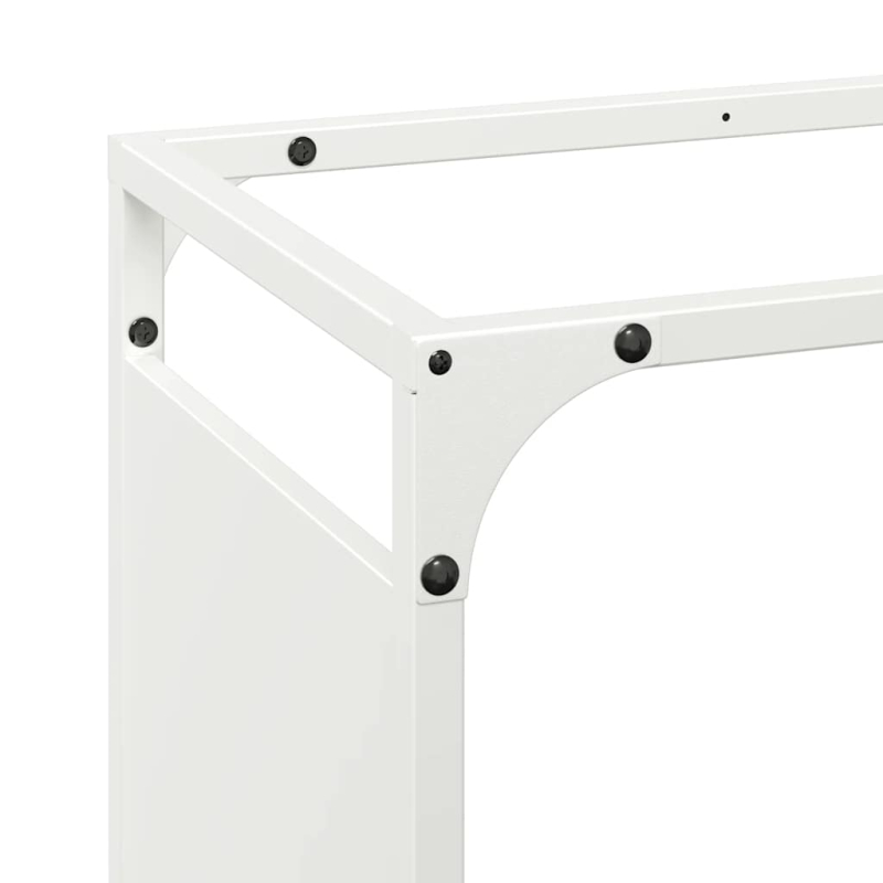Brennholzregal Weiß 90x28x65 cm Kaltgewalzter Stahl