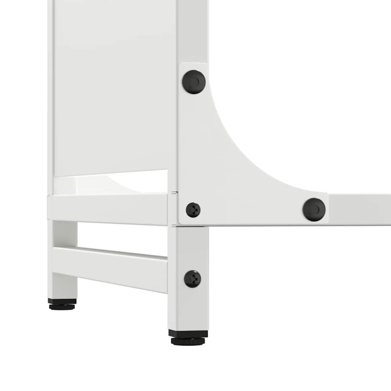 Brennholzregal Weiß 90x28x65 cm Kaltgewalzter Stahl