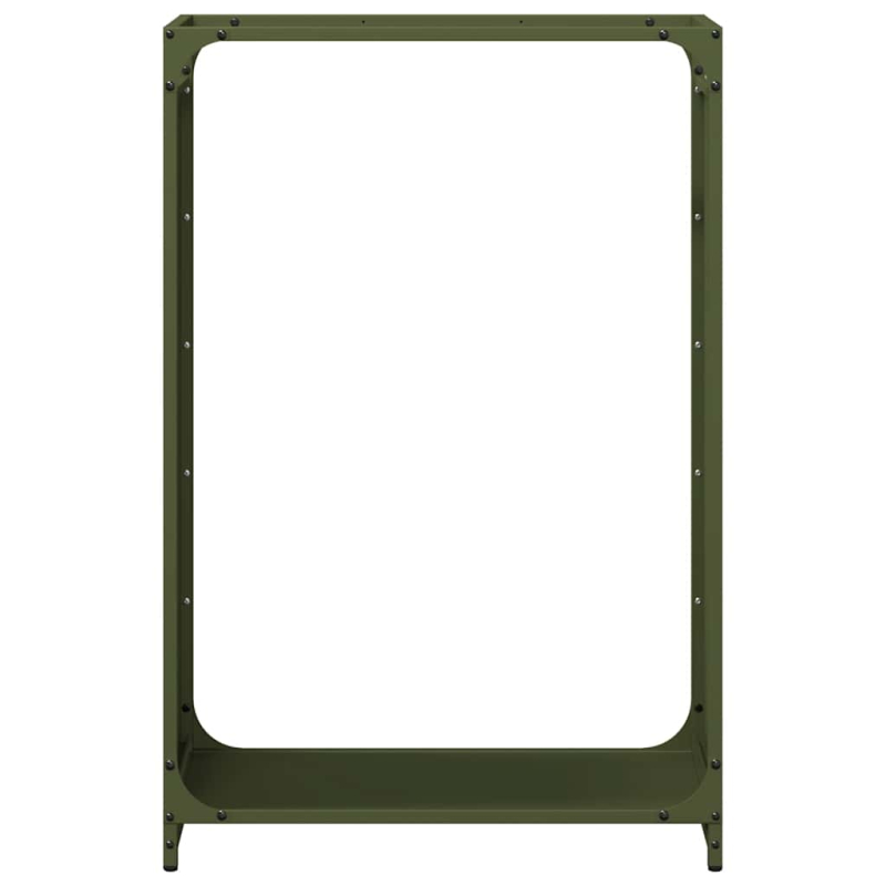 Brennholzregal Olivgrün 60x28x90 cm Kaltgewalzter Stahl
