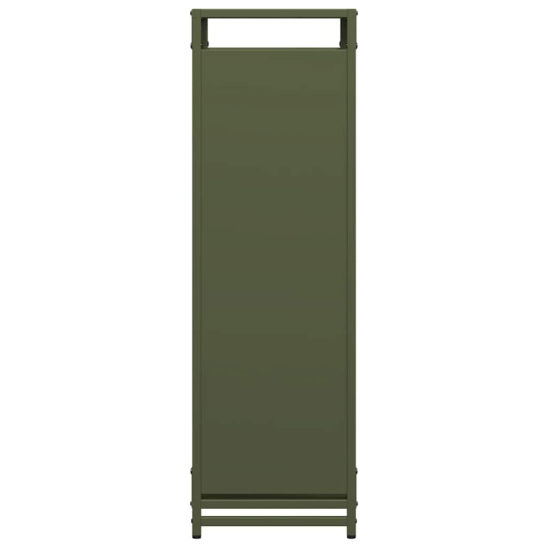 Brennholzregal Olivgrün 60x28x90 cm Kaltgewalzter Stahl