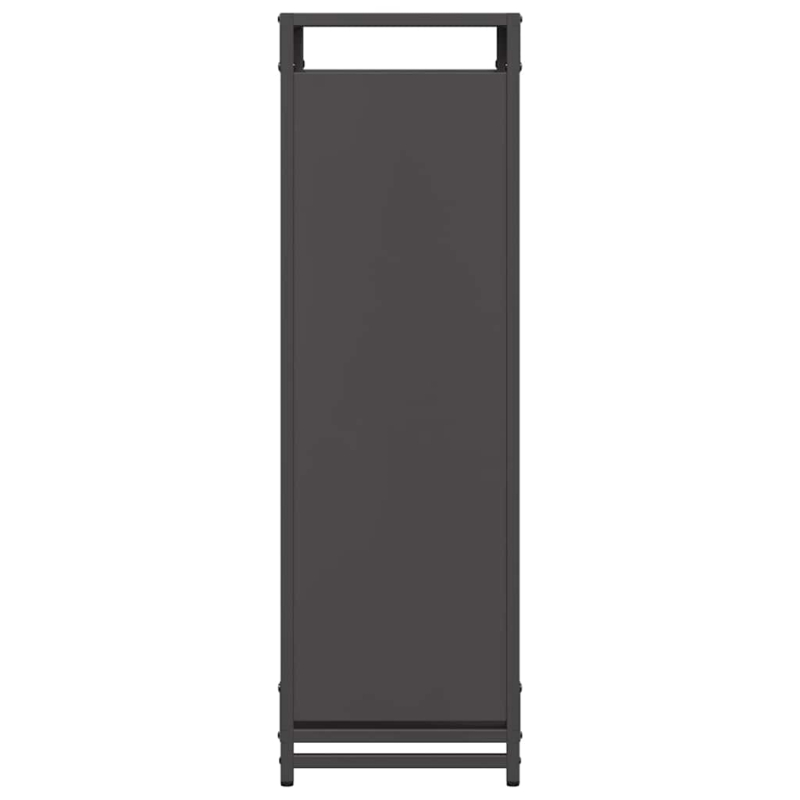Brennholzregal Schwarz 90x28x90 cm Kaltgewalzter Stahl