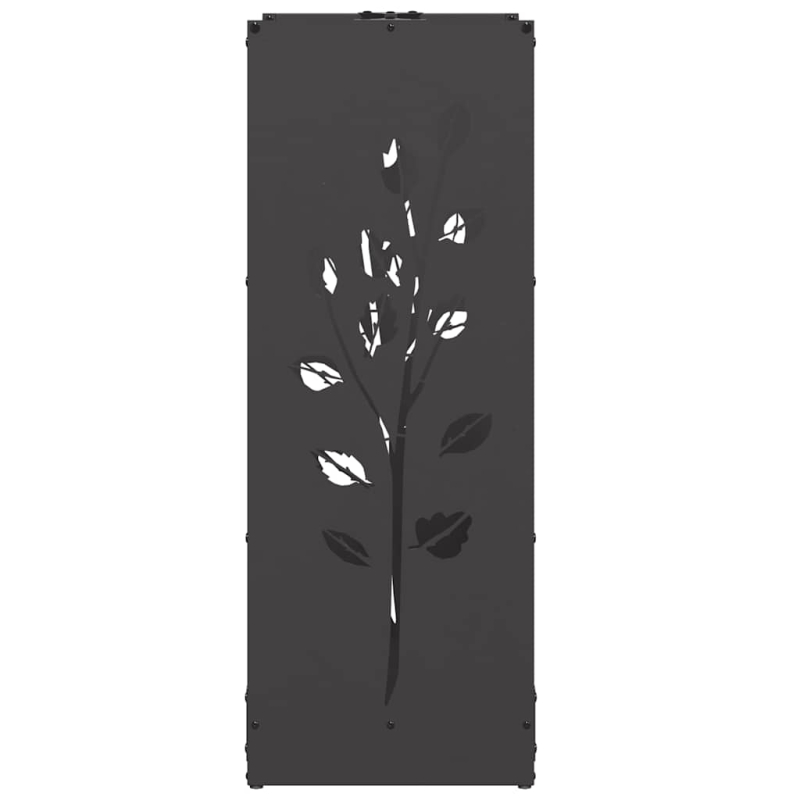 Brennholzregal Schwarz 40x30x80 cm Kaltgewalzter Stahl