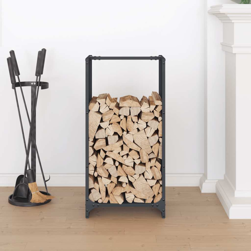 Brennholzregal Anthrazit 40x30x80 cm Kaltgewalzter Stahl