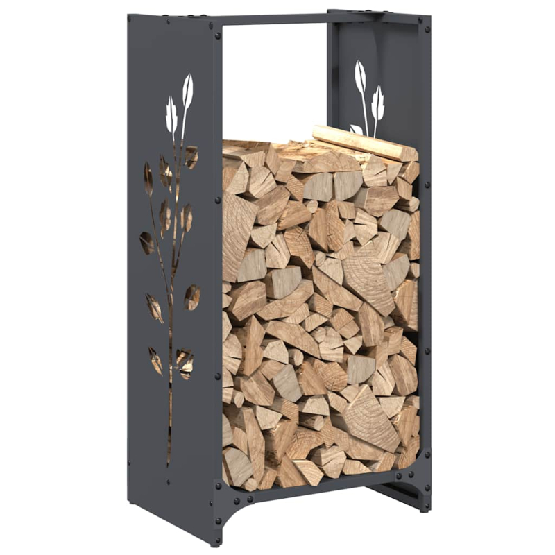 Brennholzregal Anthrazit 40x30x80 cm Kaltgewalzter Stahl