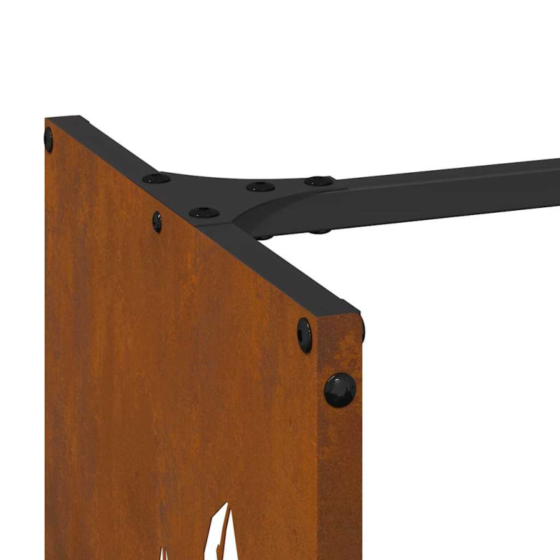 Brennholzregal 40x30x80 cm Wetterfester Stahl