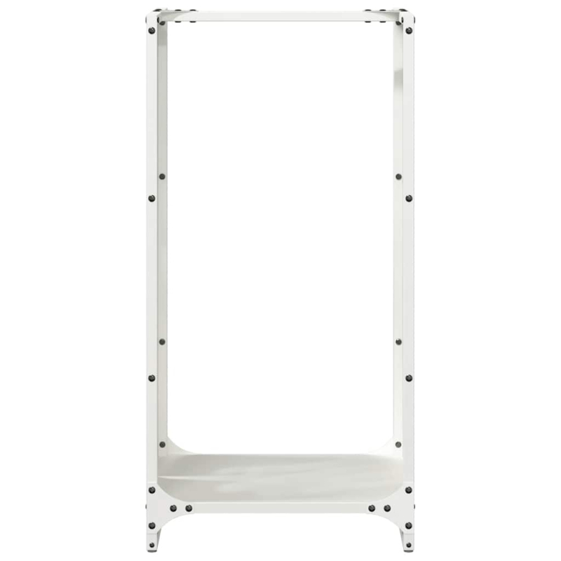Brennholzregal Weiß 40x30x80 cm Kaltgewalzter Stahl
