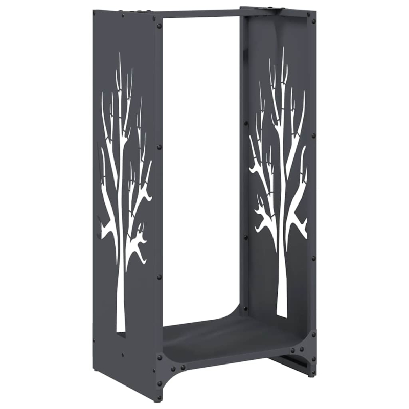 Brennholzregal Anthrazit 40x30x80 cm Kaltgewalzter Stahl