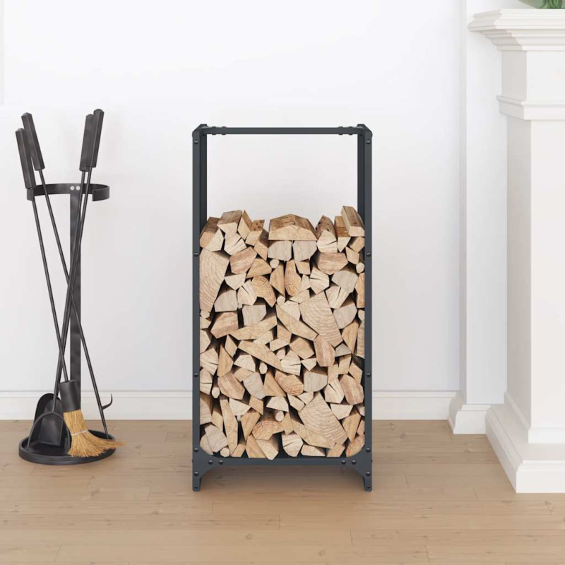 Brennholzregal Anthrazit 40x30x80 cm Kaltgewalzter Stahl