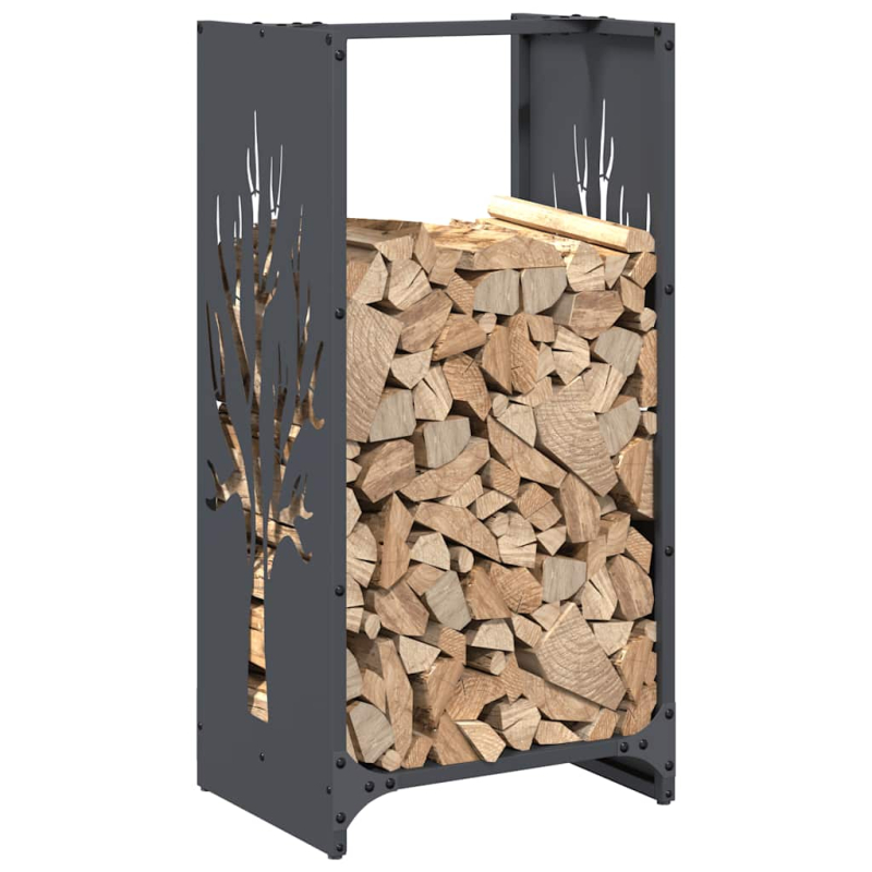 Brennholzregal Anthrazit 40x30x80 cm Kaltgewalzter Stahl