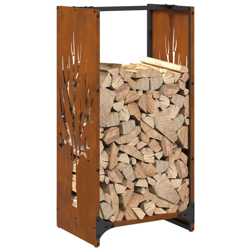 Brennholzregal 40x30x80 cm Wetterfester Stahl