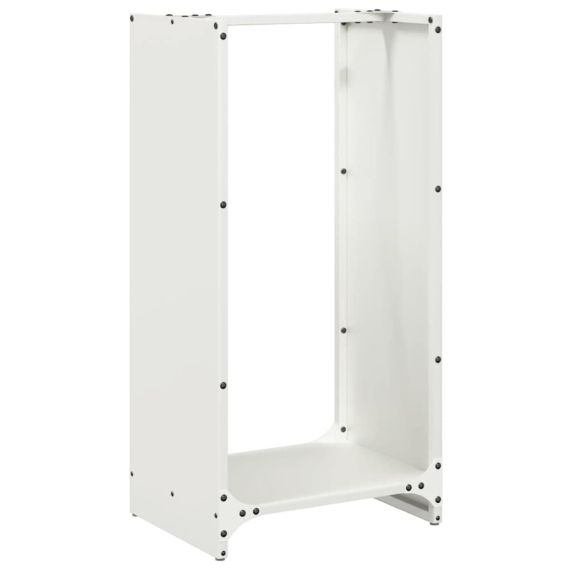 Brennholzregal Weiß 40x30x80 cm Kaltgewalzter Stahl