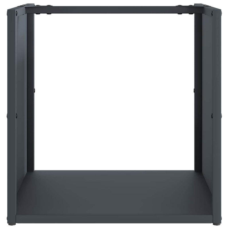 Brennholzregal Anthrazit 40x40x40 cm Kaltgewalzter Stahl