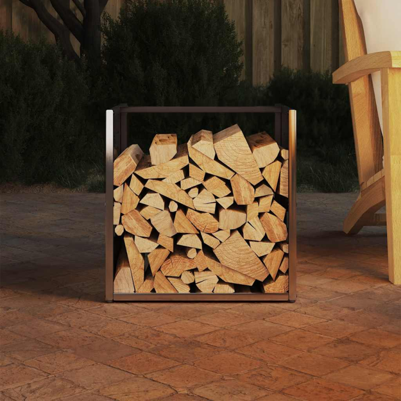 Brennholzregal 40x40x40 cm Edelstahl