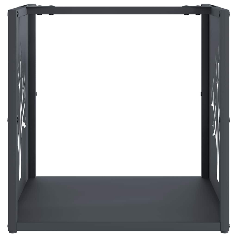 Brennholzregal Anthrazit 40x40x40 cm Kaltgewalzter Stahl