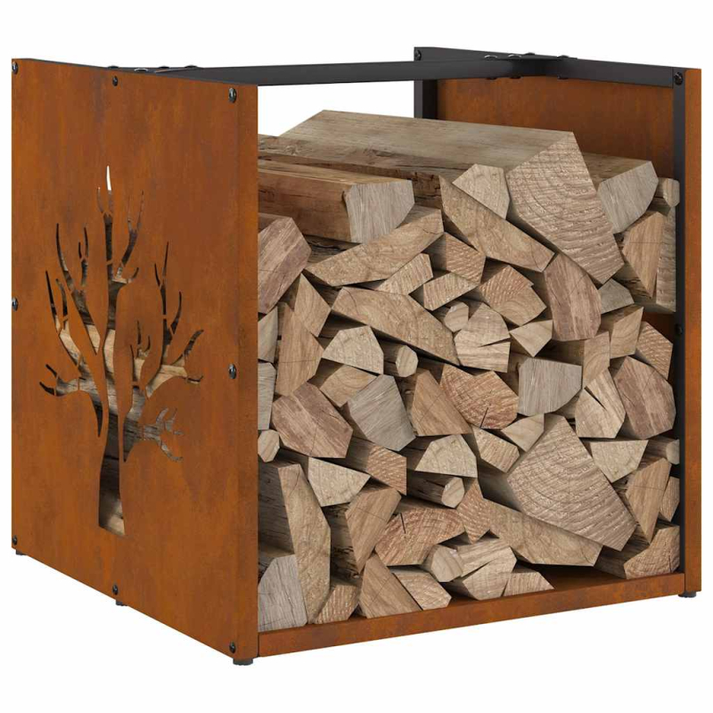 Brennholzregal 40x40x40 cm Wetterfester Stahl