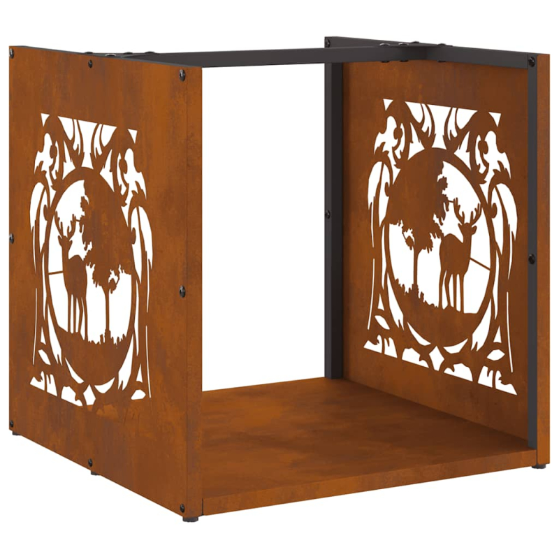Brennholzregal 40x40x40 cm Wetterfester Stahl