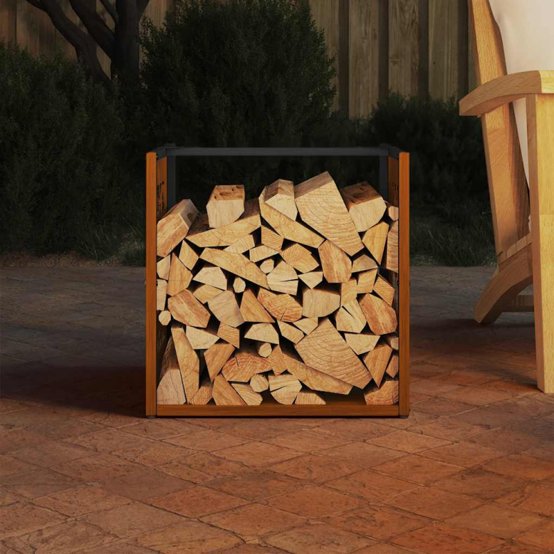 Brennholzregal 40x40x40 cm Wetterfester Stahl